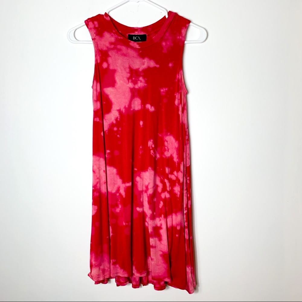 BCX Sleeveless Red Rare Acid Wash Women Dress Sz S 1/1 - Picture 1 of 9